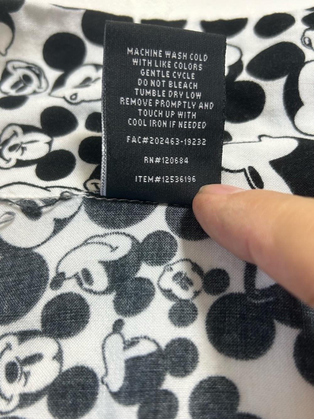 Her Universe Black and White Mickey Mouse Tie-Front Button Down - Picture 9 of 10